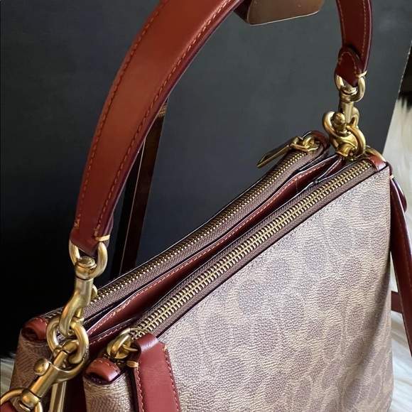 Bags Coach Double Zip Shoulder Bag In Signature Canvas Poshmark